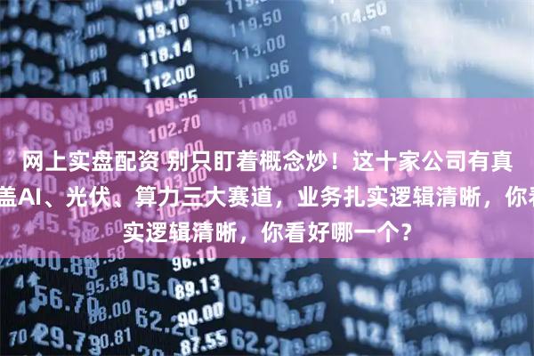 网上实盘配资 别只盯着概念炒！这十家公司有真材实料，覆盖AI、光伏、算力三大赛道，业务扎实逻辑清晰，你看好哪一个？